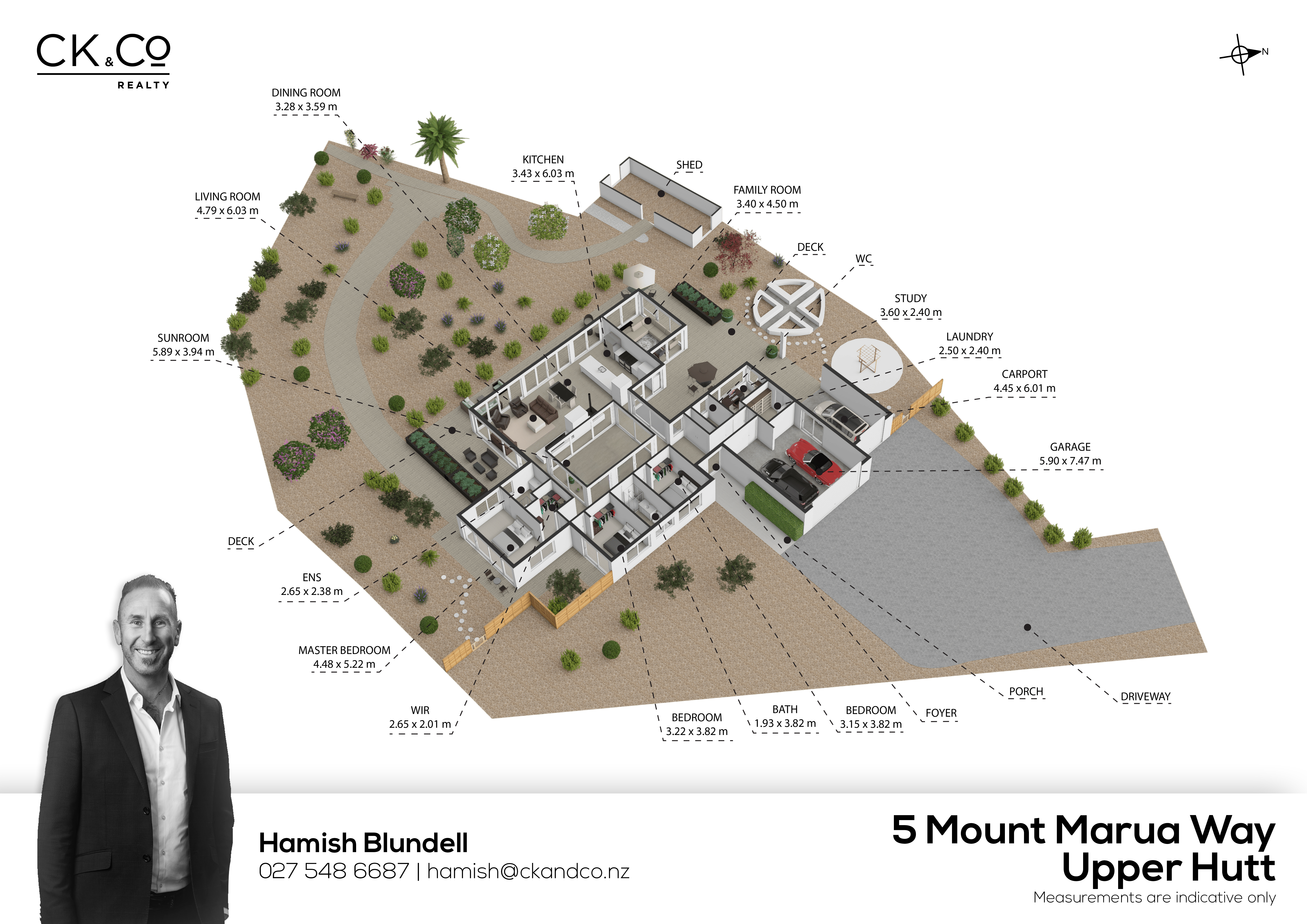 3D floor plan of 5 Mount Marua Way, Upper Hutt
