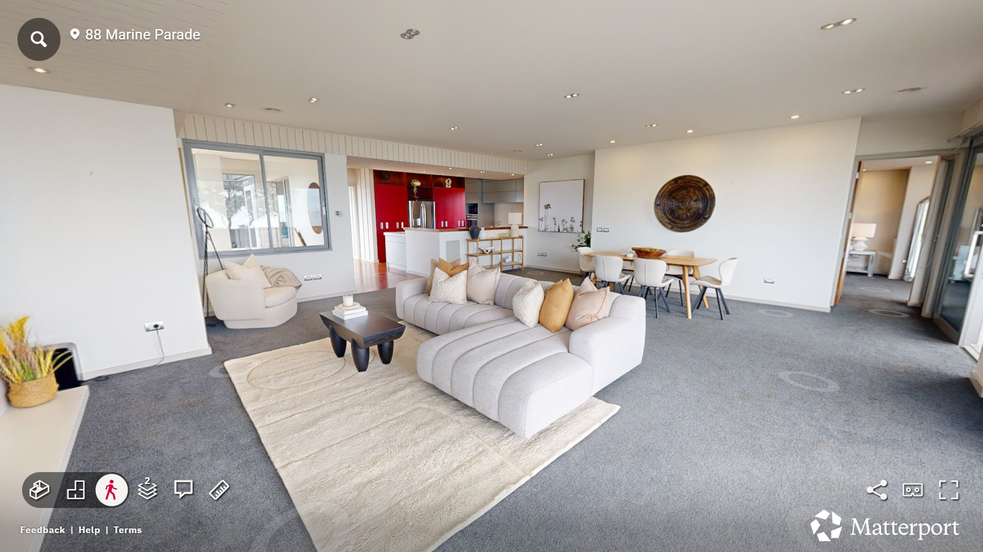 Virtual tour of a modern living space